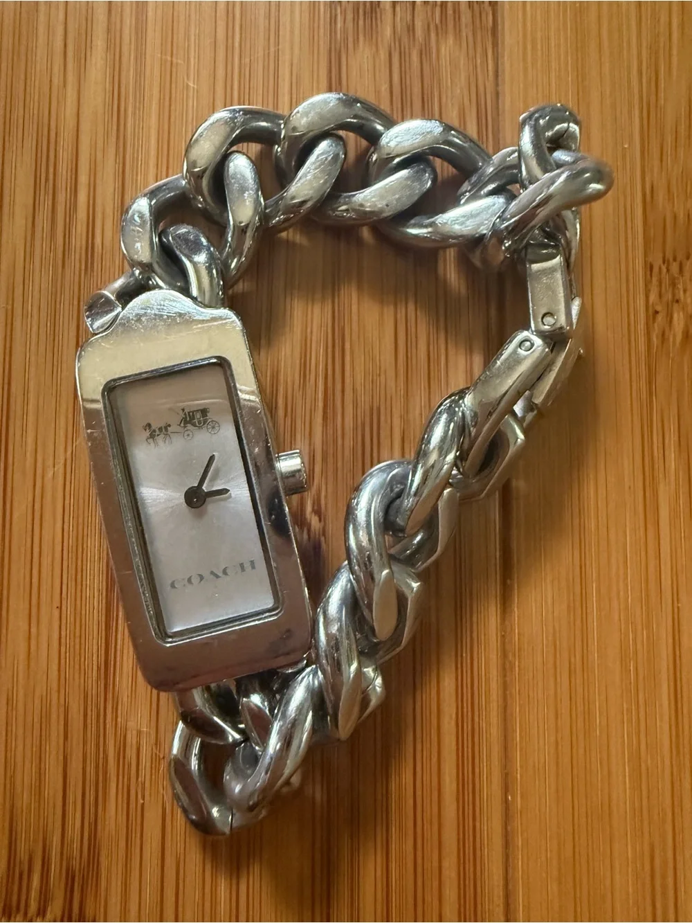 COACH Silver Chain-link Bracelet Watch